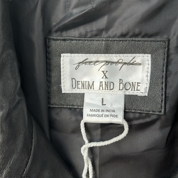 Free People Juliet Leather Jacket Size Large - Picture 10 of 10